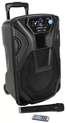 10  Portable PA Speaker With VHF Mic Media Player & Bluetooth • £221