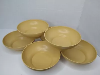 Vintage TUPPERWARE Salad / Cereal Bowls Set Of 6 Harvest Gold Yellow 890 • $24.99