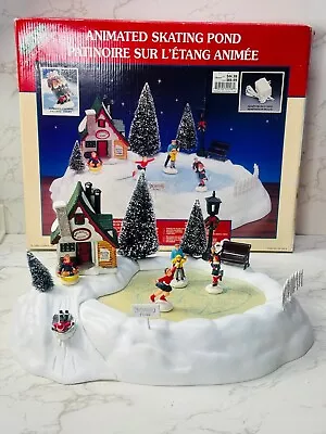 Vintage Lemax Village Collection Animated Skating Pond Christmas Holiday • $74.99