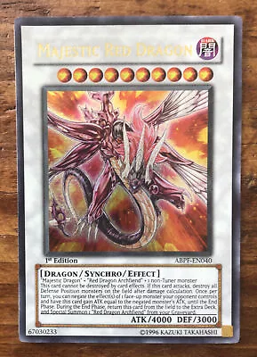 Yugioh Majestic Red Dragon 1st Edition Ghost Rare #ABPF-EN040 • $39