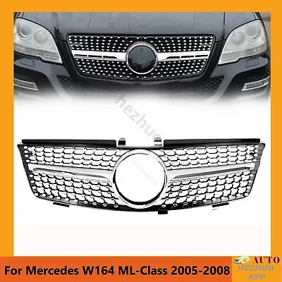 For Mercedes Benz W164 ML Grill ML320 Chrome 2005 2006 2007 2008 Diamond Grille • $75