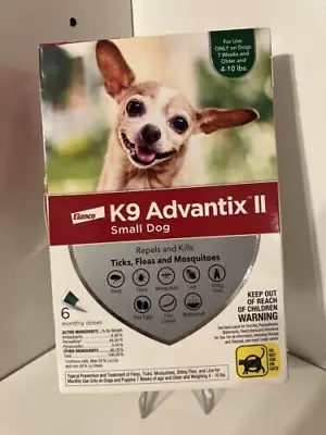 K9 Advantix II Flea And Tick Prevention For Small Dogs (4-10 Pounds) 6 Pack • $50