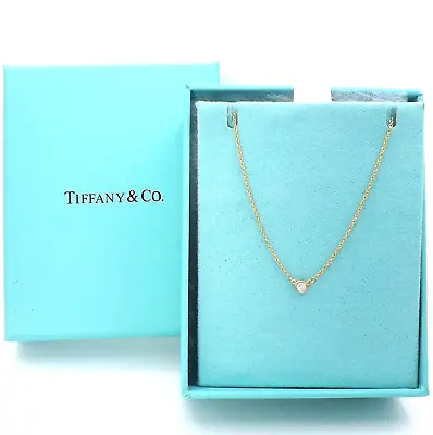 Tiffany Elsa Peretti 18k Gold Diamonds By The Yard Single Pendant Necklace NIB • $985