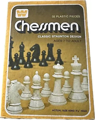$12.95 • Buy Vintage 1974 Chessmen - Classic Staunton Design - Whitman No. 4690