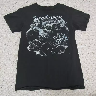 Monster Jam Truck Black T Shirt Megalodon Unisex Size Small • $18.88