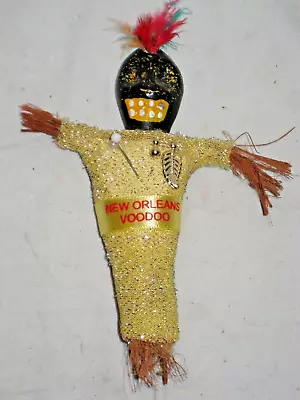 Voodoo New Orleans LA Handmade Handpainted Voodoo Doll Refrigerator Magnet • $4.99