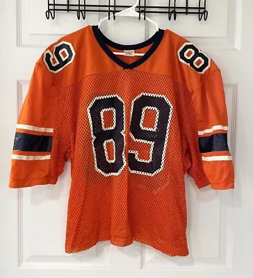 Vintage 1980s Virginia Cavaliers UVA Game Used Orange #89 Football Jersey XL • $99.99
