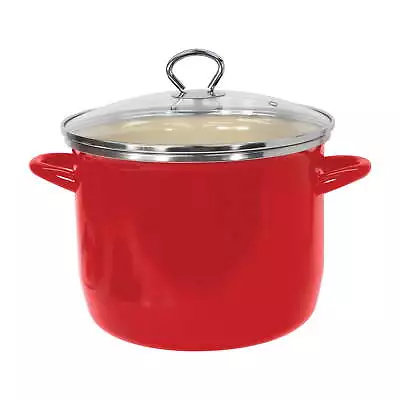 VASCONIA 8-Qt. Stockpot With Glass Lid (Red) 4042825 • $37.99