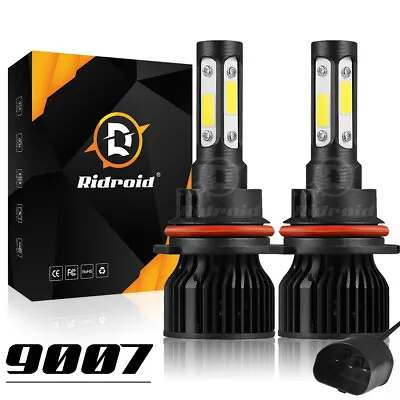 4 Sides 9007 HB5 LED Headlight Bulbs Kit High Low Dual Beam 6500K Super White • $16.99