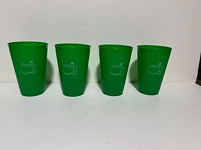 The Masters Augusta National Plastic Cups Green (set Of 4) • $20