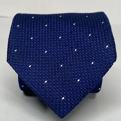 CHARLES TYRWHITT Blue Polka Dot Silk Tie Jermyn Street London ENGLAND XL Tall D2 • $31.39