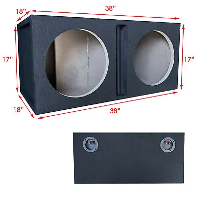 PRO DUAL Dual 15-Inch Vented MDF Subwoofer Sub Box 15  Ported Enclosure ALL MDF • $114.99