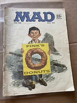 MAD MAGAZINE #90 Oct 1964 Rough Tape Detach BARGAIN￼ Shipping Included • $8.90