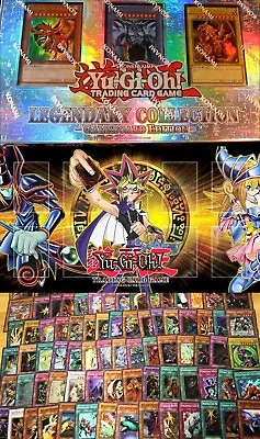 500 COMMONS + Legendary Collection EMPTY Box +Dark Magician Girl Mat YuGiOh • $68.51