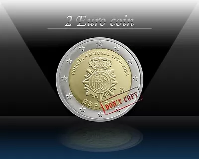 SPAIN 2 EURO 2024 ( National Police Corps ) Commemorative 2 Euro Coin * UNC • $3.99