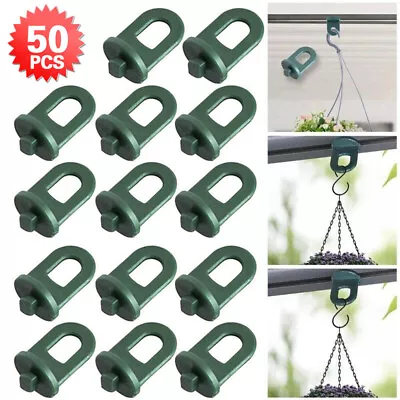 £5.99 • Buy 50PCS Plastic Greenhouse Hanging Crop Hooks Hangers Clip Garden Accessories UK