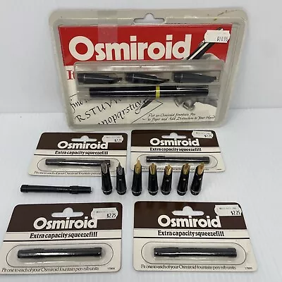 Vintage Osmiroid Master Calligraphy Pen Set 7 Nibs 22K Gold-Plate • $79.99