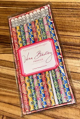 Vera Bradley Take Note Collection Pencils Set Of 10 Paper Wrapped New Sealed • $8.89