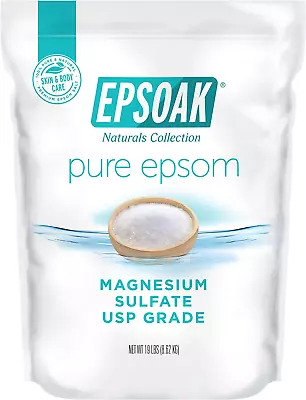 Epsoak Epsom Salt 19 Lb. Magnesium Sulfate USP Bulk Bag • $48.27