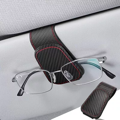 Carbon Fiber Truck Car Interior Sun Visor Sunglasses Clip Holder Car Accessories • $5.69