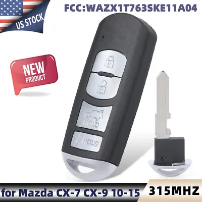 Smart Remote Key Fob WAZX1T763SKE11A04 For Mazda 2010-2012 CX-7 / 2010-2015 CX-9 • $64.43