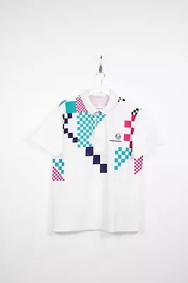 Sergio Tacchini 90's Vintage Vento Tennis Polo Shirtsize:large • $151.59