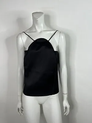 Vtg Miu Miu 2007 Black Cotton Silk Top It38 • $200