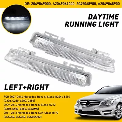 For Mercedes Benz C250 C350 SLK300 AMG LED Daytime Running DRL Fog Light Pair • $34.49