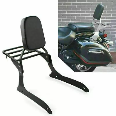$176.44 • Buy Backrest Sissy Bar Luggage Rack W/ Pad Fit Yamaha XVS1300A V Star 1300 2007-2015