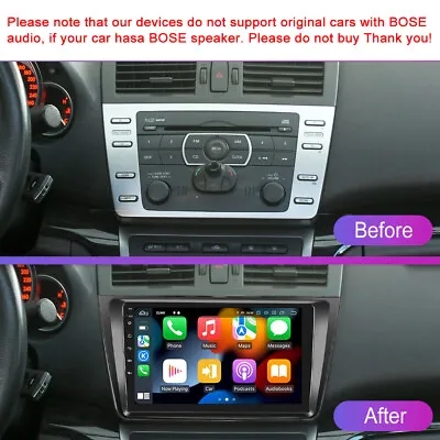 9  For Mazda 6 2008-2015 Carplay Android 12 Car Stereo Radio GPS FM Wifi Player • $116.99