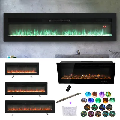 50-100  Electric Insert Fire LED Fireplace 9-12 Flame Wall/Inset Mount/Freestand • £159.99