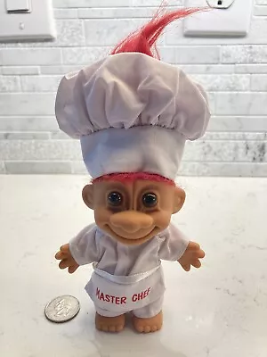 Russ Troll Doll Red Hair Brown Eyes Master Chef Hat Cook Uniform Apron Vintage • $14