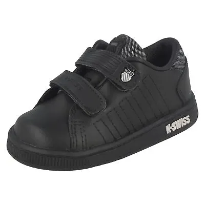 Boys K-swiss Leather Hook & Loop Casual Everyday Trainers Lozan Ii Strap Dx • £9.99