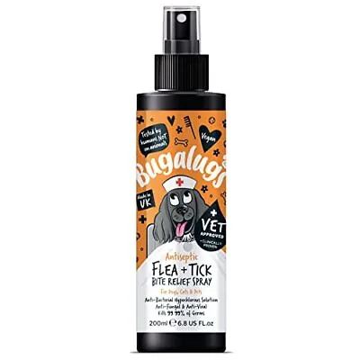 Bugalugs Insect Bite Relief Antiseptic Spray For Dogs 200ml Puppy Cats & Pets • £11.85