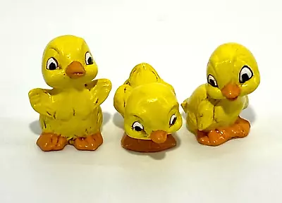 Vintage Ceramic Set Of 3 Yellow Chicks Springtime Farmhouse Easter ( Read) • $8