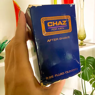 $78 • Buy Vintage Revlon CHAZ After Shave 2.25 Oz Pre-Barcode FULL + BOX Splash Cologne