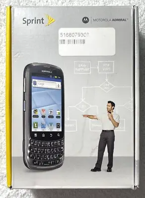 Vtg Motorola Admiral XT603 Smartphone Cell Phone Sprint SD Card Case Car Charger • $12.95