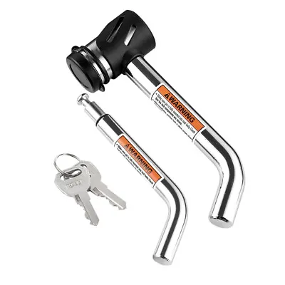 Hitch Receiver Pin Lock 1/2  & 5/8  Pin Class I II III IV Truck Trailer W/ Keys • $15.99