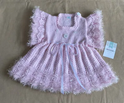 Hand Knitted Baby Dress 6-9 Months • £10