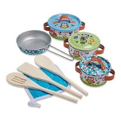 £13.95 • Buy Wobbly Jelly - 'Woodland Animals' Kids Kitchen Set - 11 Pc Toy Pots And Pans Set