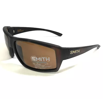 Smith Sunglasses CHALLIS Matte Tortoise SST Wrap Frames With Brown Lenses • $74.99