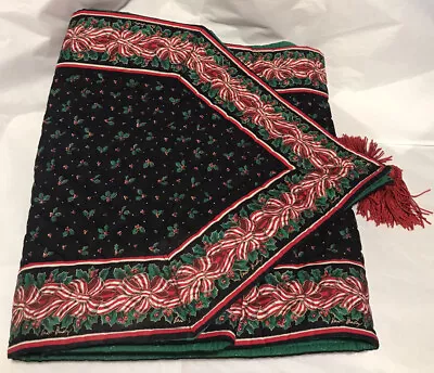 Vera Bradley Table Runner Holly & Ribbon Christmas Holiday Crisp And Excellent • $99