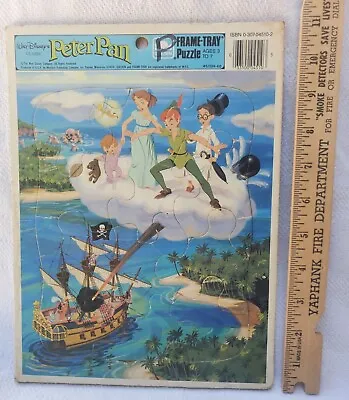 Vintage 1980's Golden Frame Tray Puzzle Disney Classic Peter Pan 11  X 8  • $18.50