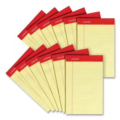 Universal 46200 5 In. X 8 In. Narrow Rule Writing Pads - Canary-YL (1 DZ) New • $13.01