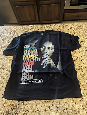 Bob Marley Good Music Hits Black T-Shirt Men's Size 2XL • $19.25