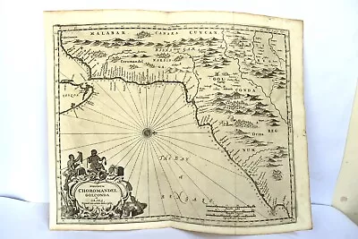 Antique Map Regionum Choromandel Golconda Et Orixa Nova Et Accurate Descriptio • $467.22