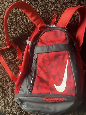 Nike BSBL Baseball Sports Backpack Red White Swoosh • $13