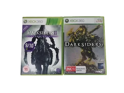 Darksiders 1 & 2 Xbox 360 Rare Adventure Games PAL Good Condition WORKING  • $39.99