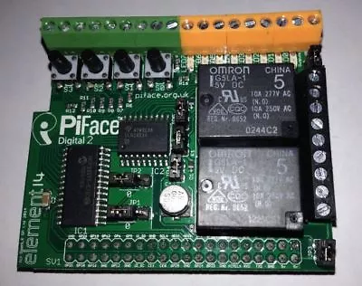 PiFace Digital 2 (I/O Expansion Board For Model B+ Raspberry Pi 2 & Pi 3) • $39.95