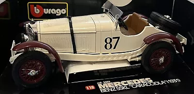 Bburago 1:18 1931 Mercedes Benz SSKL Caracciola - White/Brown 3002 • £7.50